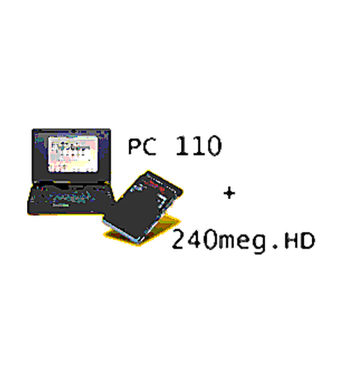 The PC110 with its PCMCIA hard disk