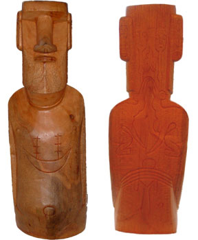 A moai kava kava, carved from toromiro wood