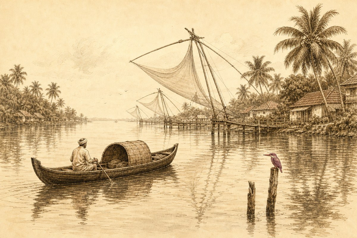 The Kerala backwaters and the Chinese fishing nets