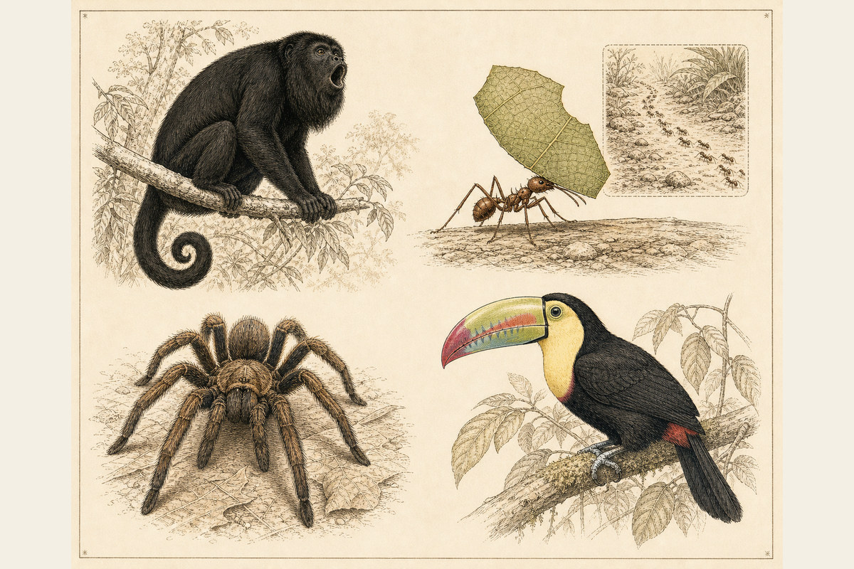 A naturalist&rsquo;s plate of Tikal wildlife